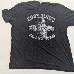 Cody Jinks Cast No Stones Dark Heather Grey Bella & Canvas T-shirt 3XL